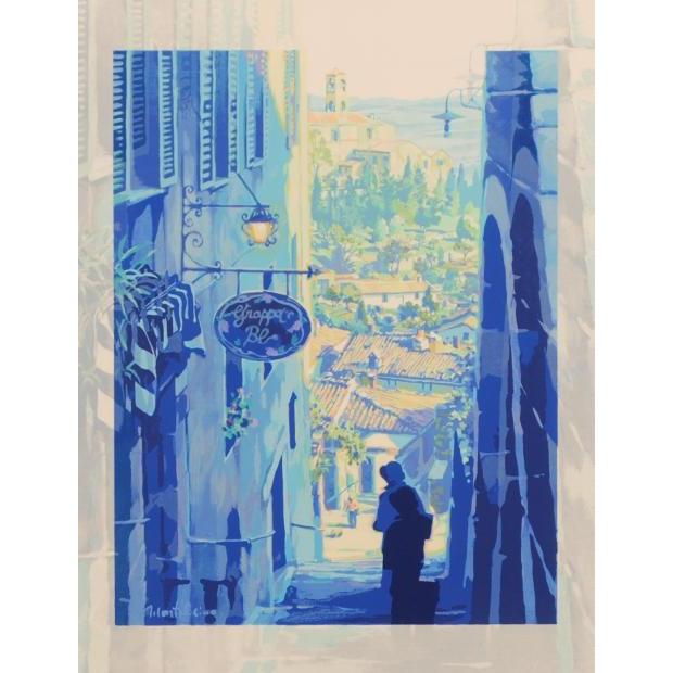 笹倉鉄平 モンタルチーノ イタリア 風景画 絵画 シルク