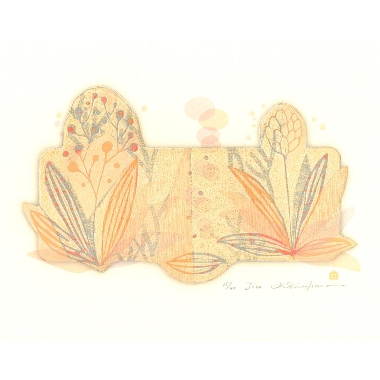 昭和レトロ 白駒 一樹作 回遊記 46/60 版画 絵画 アート インテリア 昭和レトロ 白駒 一樹作 回遊記 46/60 版画 絵画 アート