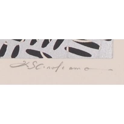 現代アート 絵画 抽象画 モダンアート 木版画 白駒一樹 「Nine areas