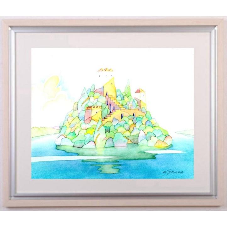 風景画 絵画 理想郷 水彩画 インテリア プレゼント 田原健二