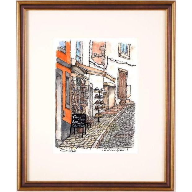 高橋文平 シルヴェス・3 ポルトガル 絵画 風景画 帽子屋 絵 水彩画