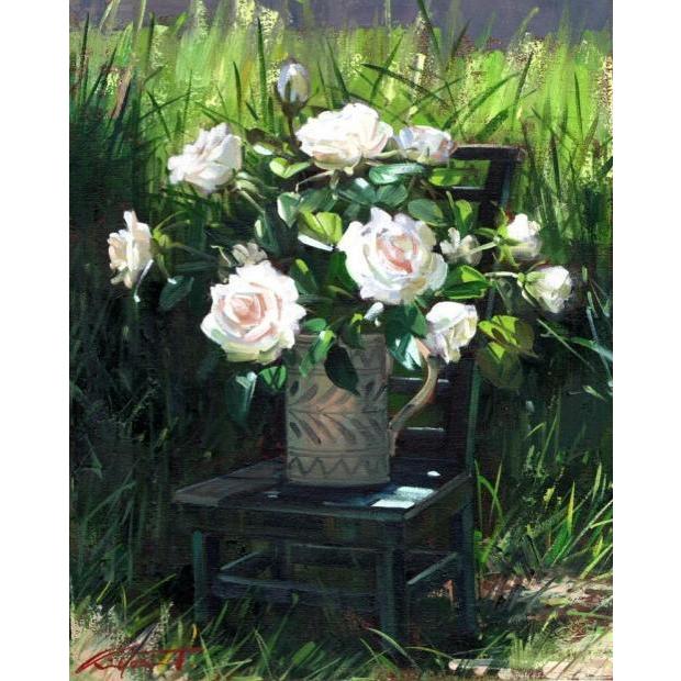薔薇 絵画 花 インテリア 油絵 田中清 「五月の薔薇」 額付き 薔薇 絵画 花 インテリア 油絵 田中清 「五月の薔薇」 額付き