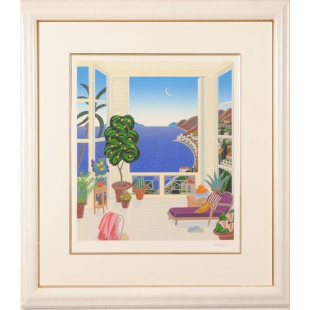 トーマス・マックナイト リビエラ・コンサバトリー 海 絵画 風景画