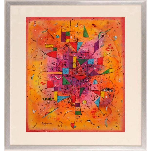 若松愛子 WORKS 10-2 抽象画 絵画 現代アート 水彩画 インテリア