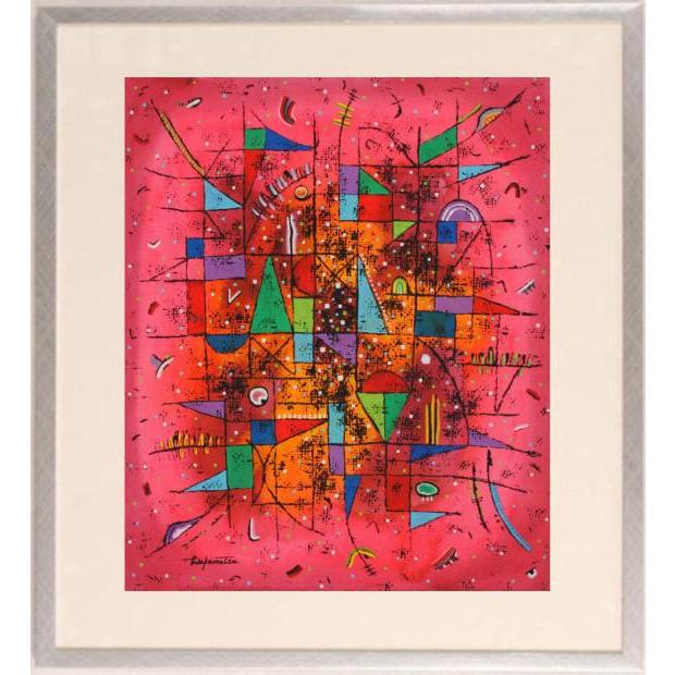 若松愛子 works 8-2 抽象画 絵画 現代アート 水彩画 インテリア 