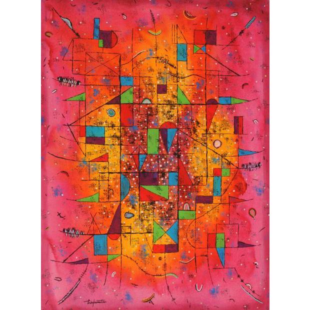 抽象画 絵画 現代アート 水彩画 若松愛子 works L-6 インテリア 抽象画 絵画 現代アート 水彩画 若松愛子 works L-6 インテリア
