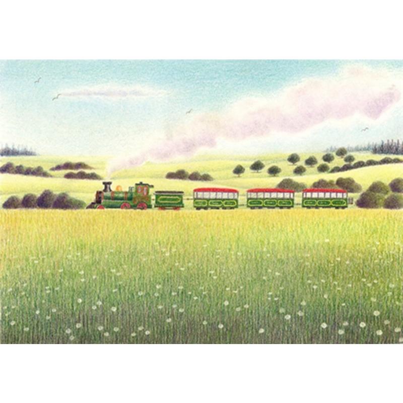 渡辺美香子 大地遥かに 蒸気機関車 絵画 風景画 ジークレー 版画