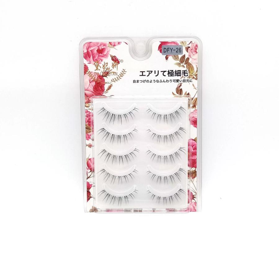 つけまつげ 下まつげ ナチュラル 透明軸 手作り 黒/ブラウン 自宅で