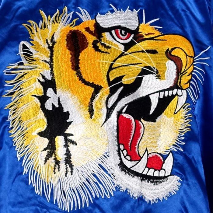 スカジャン ジャパネスク 虎と日本地図 刺繍 リバーシブル JSKJ-002 和