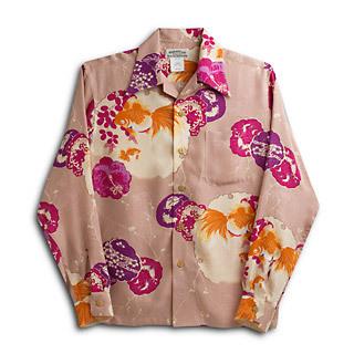 MAKANA LEI（マカナレイ） アロハシャツ ゴールドフィッシュ柄 メンズ 