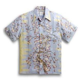 MAKANA LEI MAKANALEI アロハシャツ ビッグサクラ柄 マカナレイ MAKANA LEI MAKANALEI アロハシャツ ビッグサクラ柄 マカナレイ