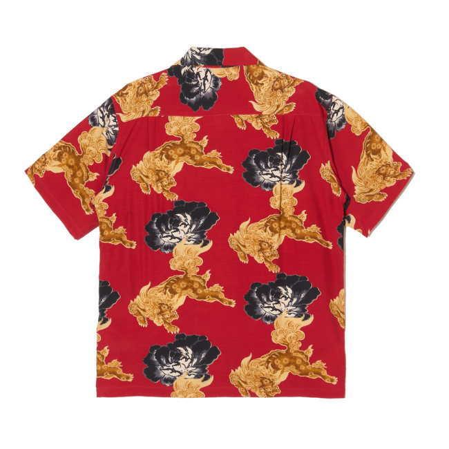 MAKANA LEI（マカナレイ） 獅子牡丹 ( SHI SHI ) 半袖 アロハシャツ