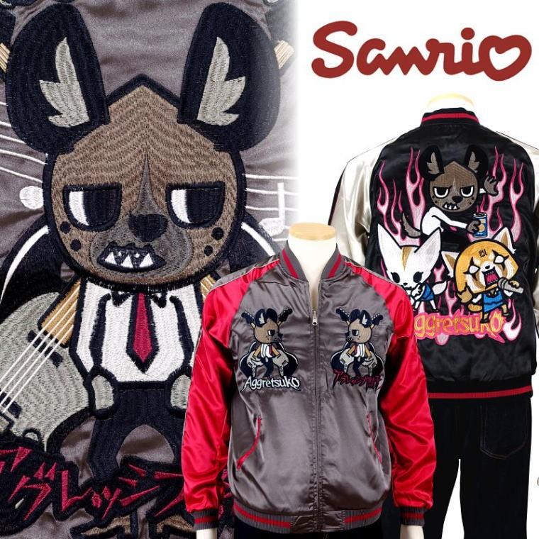 sanrio サンリオコラボ ハイ田君刺繍リバーシブルスカジャン sanrio サンリオコラボ ハイ田君刺繍リバーシブルスカジャン