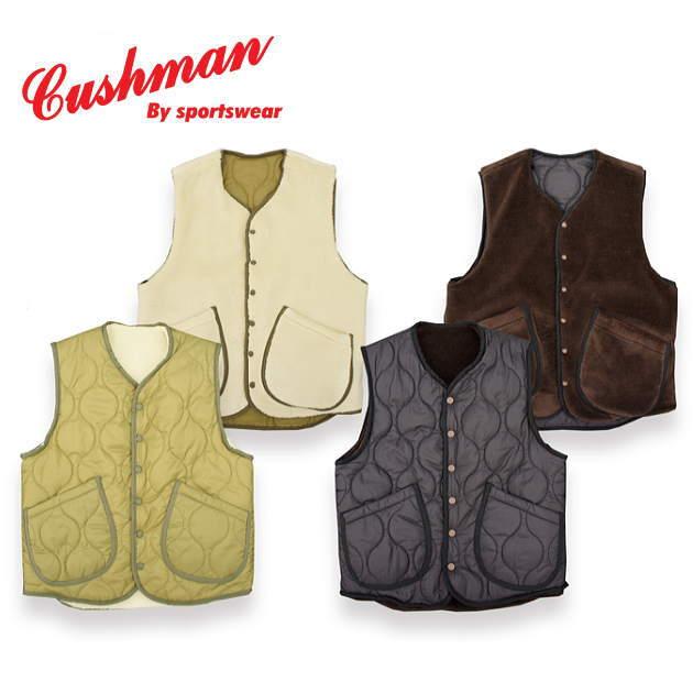 CUSHMAN（クッシュマン） キルティング&ファーリバーシブルベスト