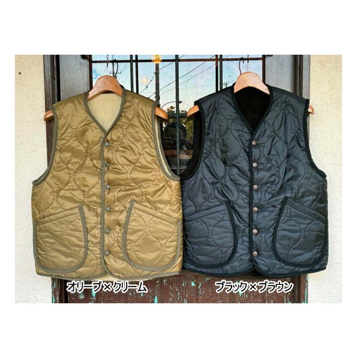 CUSHMAN（クッシュマン） キルティング&ファーリバーシブルベスト