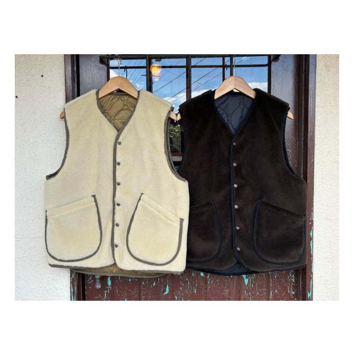CUSHMAN（クッシュマン） キルティング&ファーリバーシブルベスト 