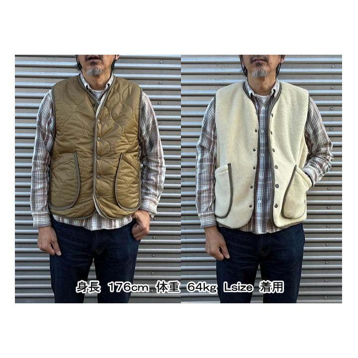 CUSHMAN（クッシュマン） キルティング&ファーリバーシブルベスト