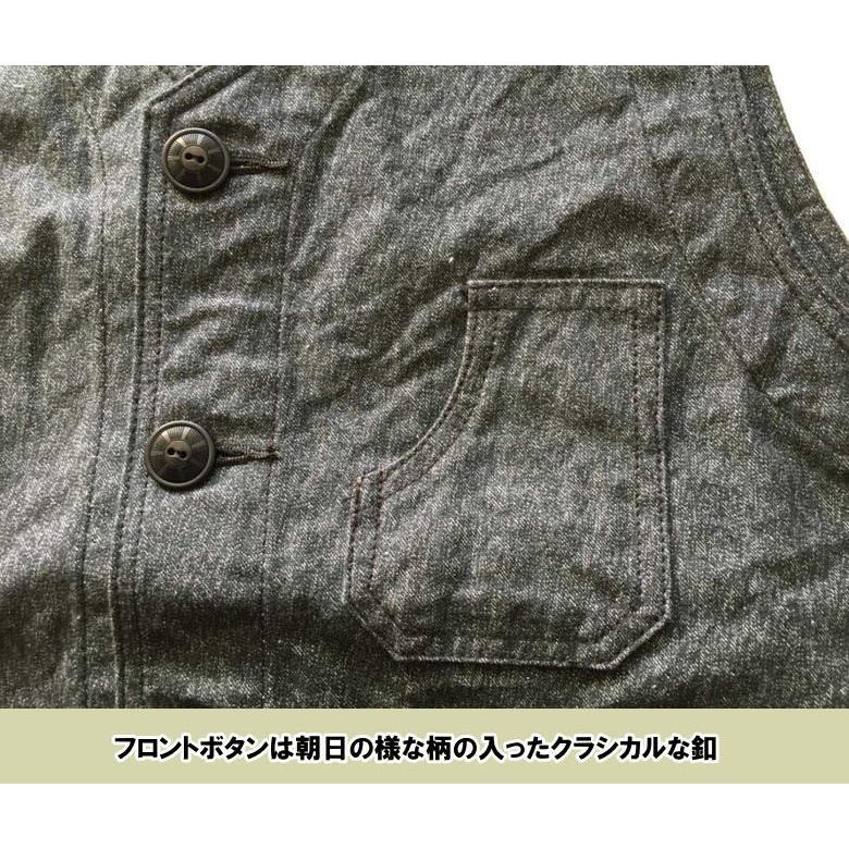Cushman ブラックシャンブレー ワークベスト クッシュマン ブラックシャンブレーワークベスト - TRAVIS