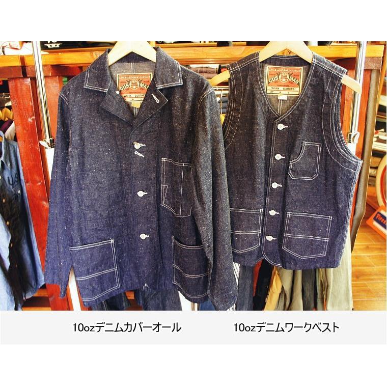 CUSHMAN クッシュマン 10oz デニムカバーオール メンズ CUSHMAN クッシュマン 10oz デニムカバーオール メンズ