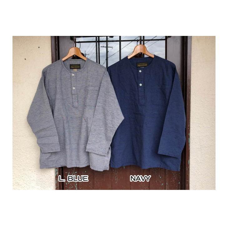 CUSHMAN（クッシュマン） コットンリネンスリーピングシャツ 8分袖