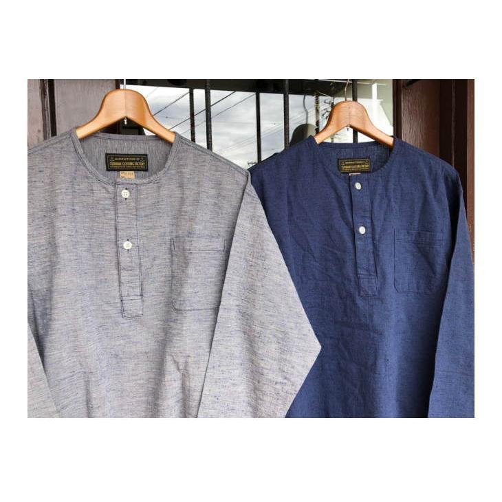 CUSHMAN（クッシュマン） コットンリネンスリーピングシャツ 8分袖