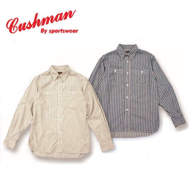 CUSHMAN（クッシュマン） インディゴストライプワークシャツ コットン