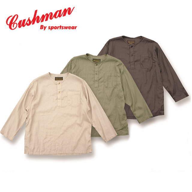 CUSHMAN（クッシュマン） リネンコットンスリーピングシャツ 8分袖