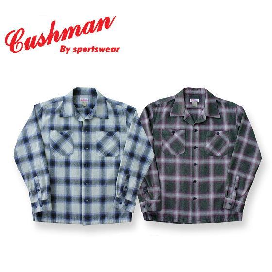 クッシュマン オンブレチェック オープンカラーシャツ CUSHMAN メンズ＆レディース 長袖シャツ コットン100％ 25578 :  cushman-25578 : AGOGO - 通販 - Yahoo!ショッピング