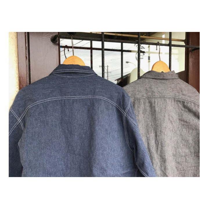 CUSHMAN（クッシュマン） ミックスシャンブレーハーフジップワーク