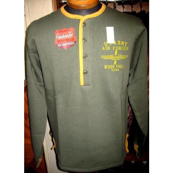 CUSHMAN（クッシュマン） スウェットヘンリーL/S コットン100％ メンズ