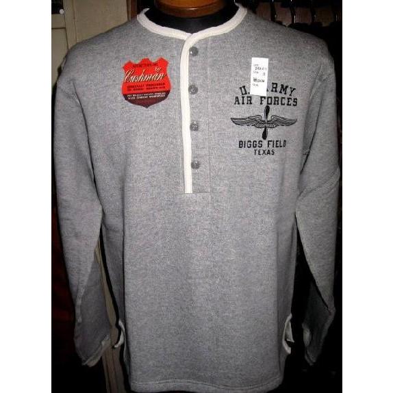 CUSHMAN（クッシュマン） スウェットヘンリーL/S コットン100％ メンズ