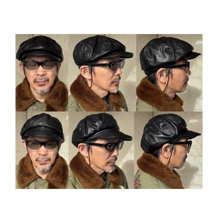 CUSHMAN（クッシュマン） LEATHER CASQUETTE Lamb Skin レザー
