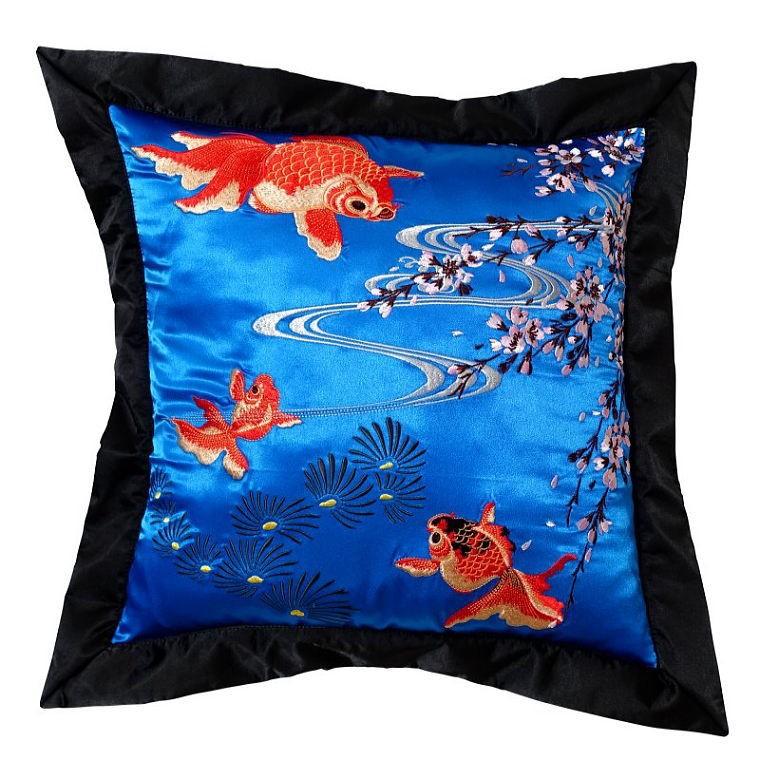 桜と金魚刺繍クッション 花旅楽団 Script メンズ レディース 和柄 Esc 003 Agogo 通販 Yahoo ショッピング