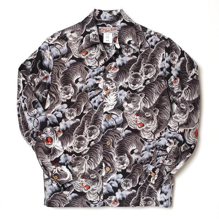 フラケイキ] アロハシャツ長袖【LONG SLEEVE Hyaku-tora 2 ヒャク虎2