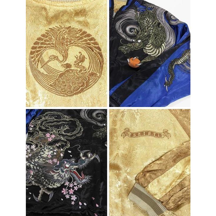 SCRIPT 花旅楽団×satori 阿吽龍柄刺繍スカジャン コラボレーション