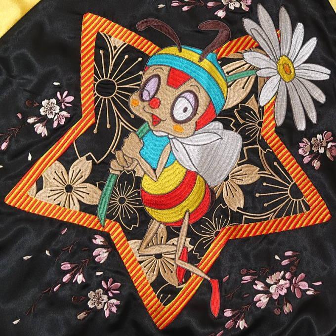 みなしごハッチ刺繍スカジャン タツノコプロ×Switch Planning 花旅楽団  