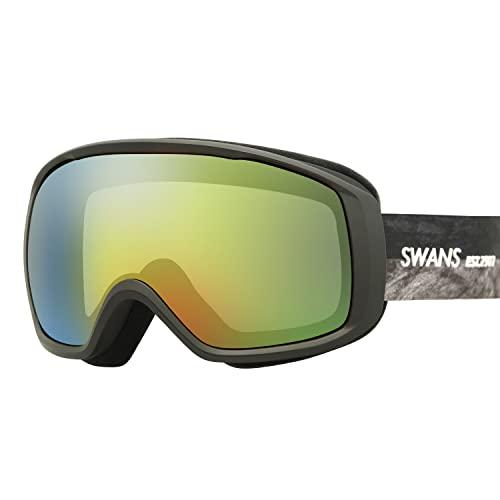 SWANS (スワンズ) スノーゴーグル 200-MDHS SMBK オレンジミラー×グレイ 眼鏡対応 スキー スノーボード Free Size