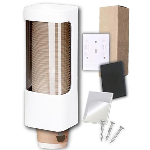 カップディスペンサー 紙コップホルダー コンパクト 3WAY取り付け マグネット ウォーターサーバー横 壁面 ペーパーカップディスペンサー