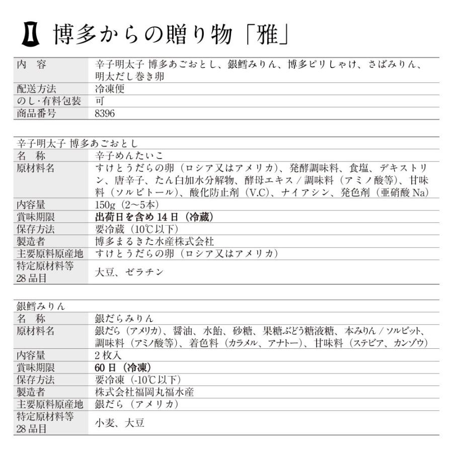明太子 博多からの贈りもの 雅 博多まるきた水産 あごおとし 福岡 博多 博多土産 特産品 贈答品 詰め合わせ 明太子 | 博多あごおとし | 10
