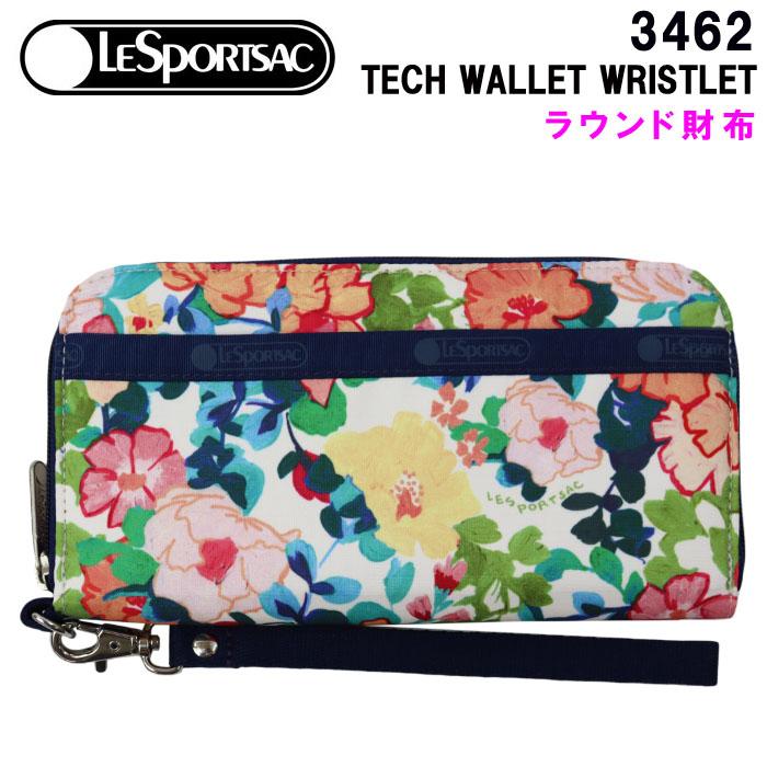 レスポートサック 長財布 3462 E625 COLORFUL GARDEN Lesportsac TECH WALLET WRISTLET