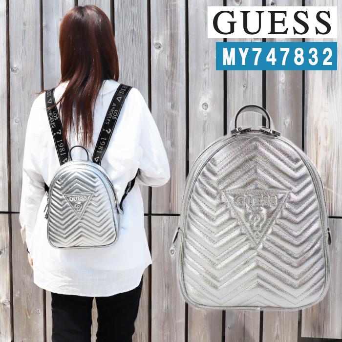 ゲス バッグ MY747832 SILVER GUESS ZANA リュック ミニリュック ミニバッグ メタリック シルバー ロゴストラップ  ag-276200 ブランド :ag-276200:アゴラショッピングYahoo!店 - 通販 - Yahoo!ショッピング