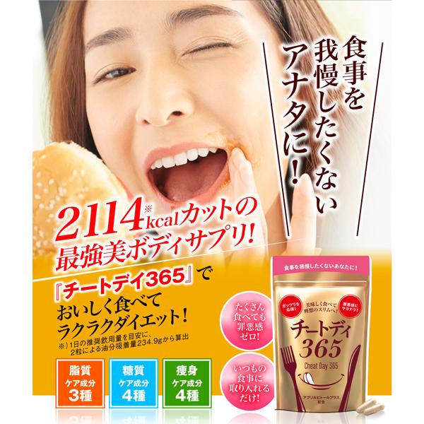 15倍】チートデイ365 サプリメント キトサン ダイエット 送料無料 脂質