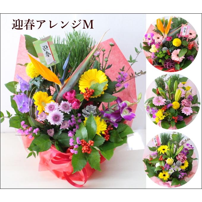 迎春アレンジm お正月 花 スタッフに花はお任せ お歳暮 お年賀 自宅用 正月飾り 当店一番人気 正月ピック付き おしゃれ 玄関 12月27日 31日で選べます Ar Syo 40 アグレアーブル花や 通販 Yahoo ショッピング