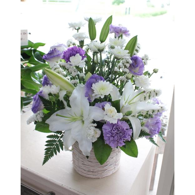 お花おまかせお供えアレンジL お盆 初盆 お供えアレンジ お悔やみ 御供