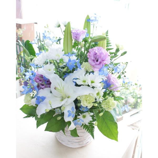 お花おまかせお供えアレンジL お盆 初盆 お供えアレンジ お悔やみ 御供