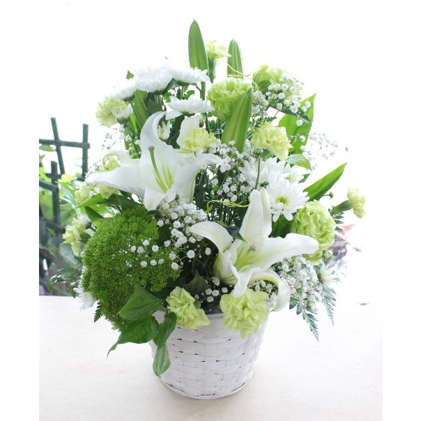 お花おまかせお供えアレンジL お盆 初盆 お供えアレンジ お悔やみ 御供