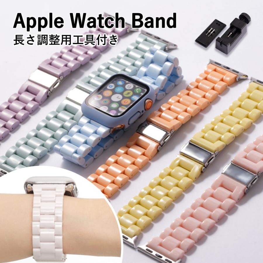 Apple Watch プラスチックバンド ベルト アップルウォッチ ネイビー - 時計