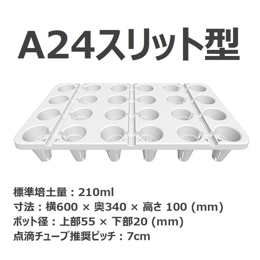 いちご育苗用トレイ カタツムリポット A24スリット型 : アグリベース