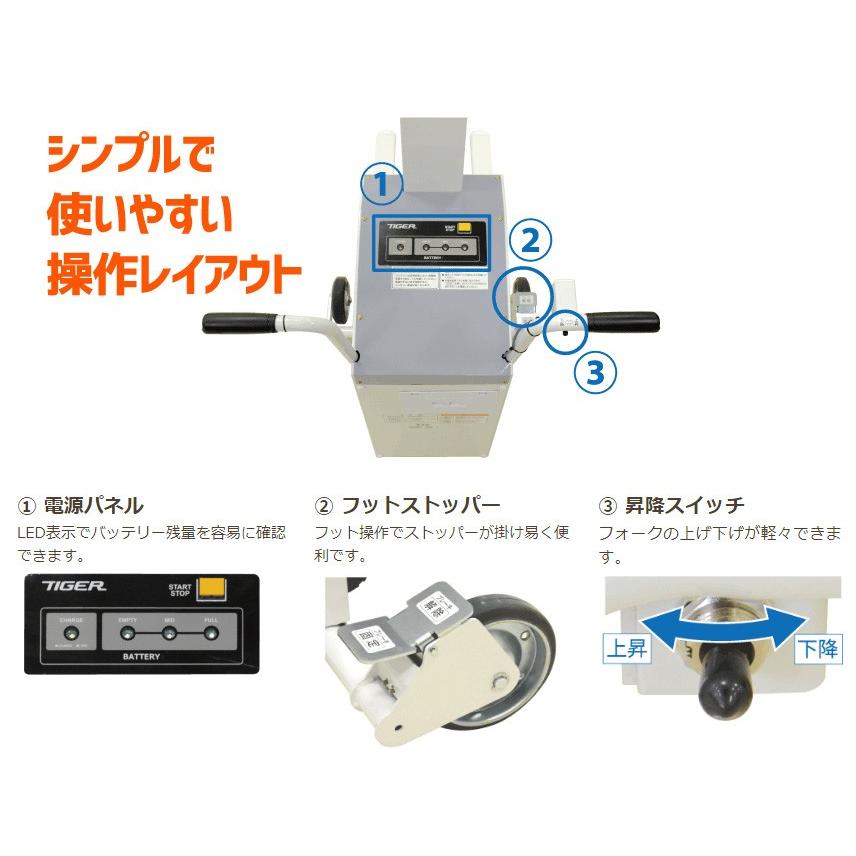 米袋用昇降機 タイガーカワシマ 楽だ君ウォーカー LUB-208F 代引き不可
