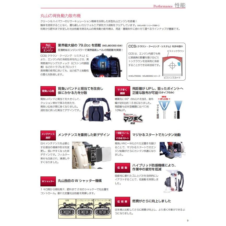 丸山製作所 背負動力散布機 「極飛」 MDJ3002-9 軽量 背負式 